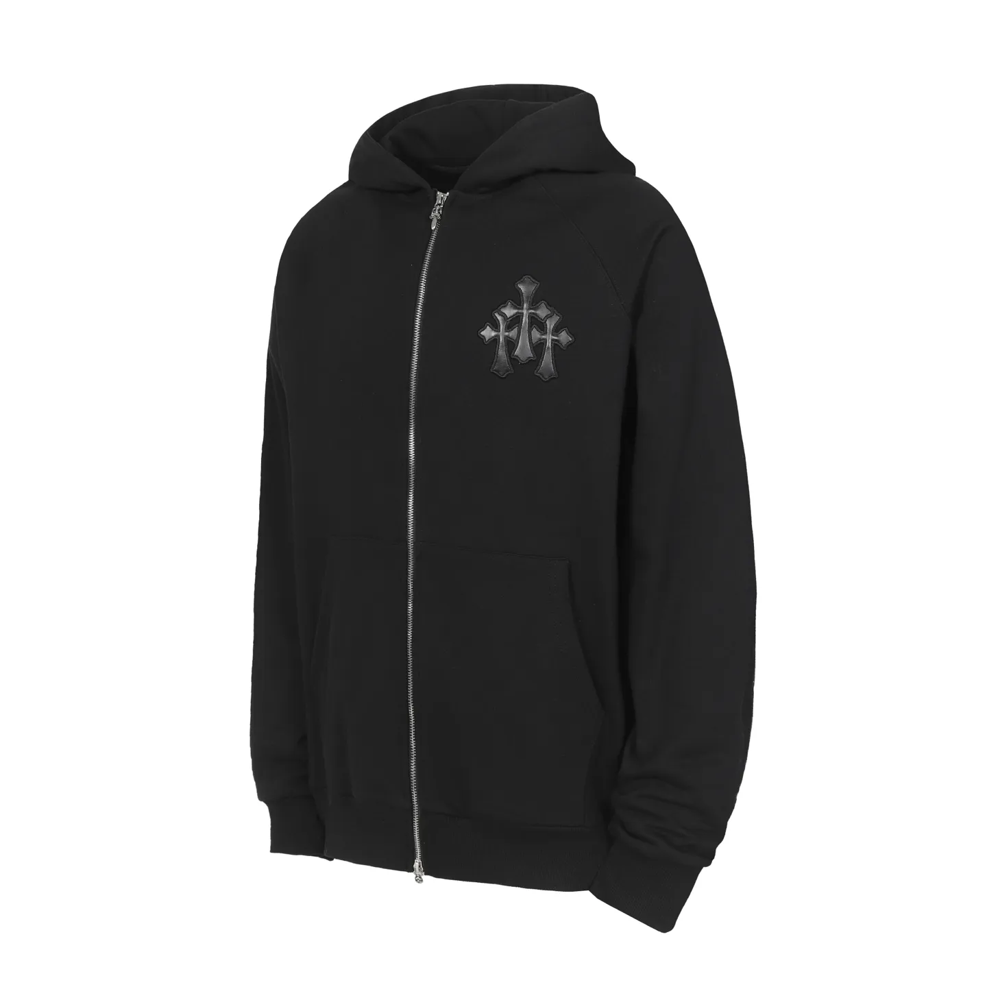 P260 K04 cross-border model, please do not place an order if you are pursuing quality - Chrome Hearts/Chrome Hearts leather cross ✝️Raglan sleeve zipper sweatshirt cardigan jacket - High weight, high density and high quality. The wool is soft, delicate and skin-friendly. It feels soft and silky. It has excellent warmth and skin-friendly properties. - Custom-woven and dyed with no color difference. No matter the fabric or workmanship details, it beats the ordinary version on the market. - Hardware zipper accessories are all customized and full of details. -Colour: Black Gray -Size: S M L XL